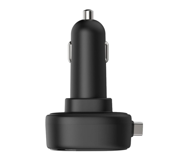 Hama ŁADOWARKA SAMOCHODOWA 30W Z ZWIJANYM KABLEM 2 USB-C CZARNA - 1548502 - zdjęcie 4